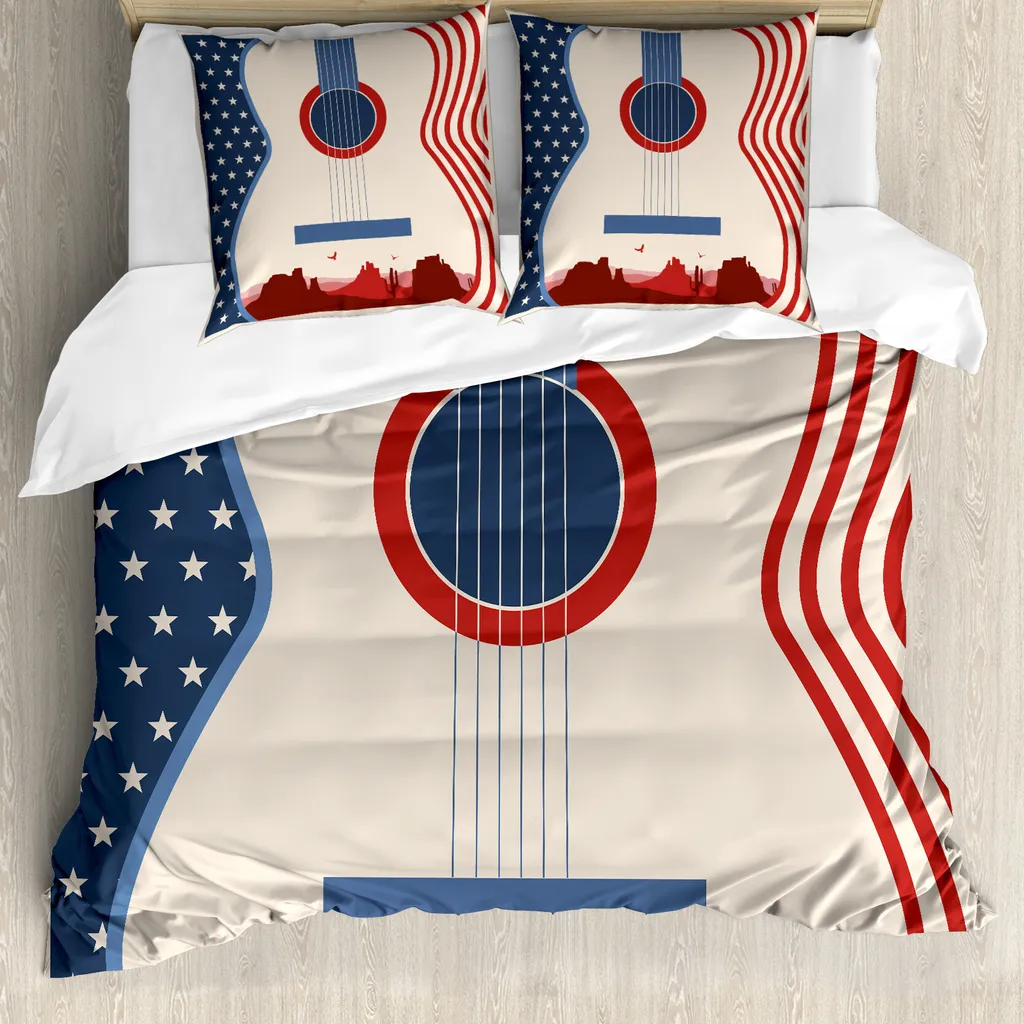 Set Copripiumino ABAKUHAUS Chitarra Country 200x200 Anti-Allergico