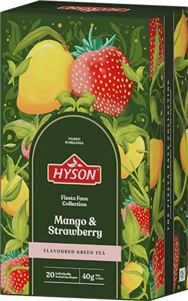 HYSON Mango & Erdbeere 40g (20 Portionsbeutel, grüner Tee)
