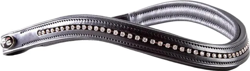 Frontal Elaborare Shaped Diamanted Premier Equine Argent Full Cheval