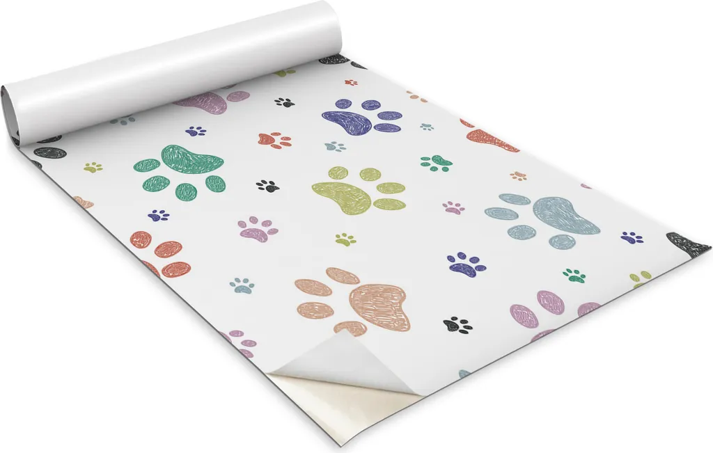 Design Pet-Friendly: Pellicola Adesiva Zampe Cane 100x50 per Mobili