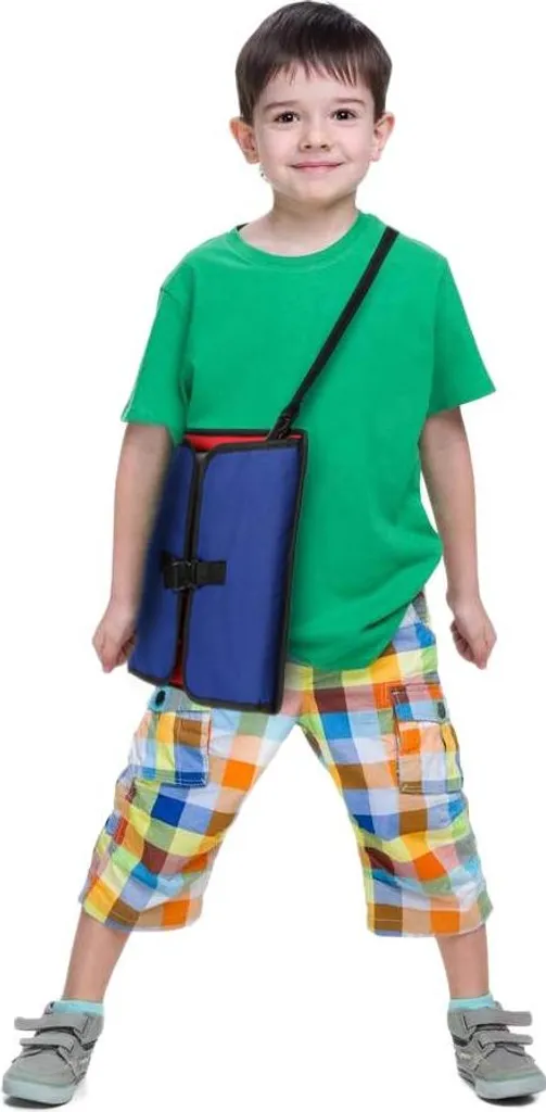 Plateau de voyage imperméable enfant avec 6 feutres et poches de rangement