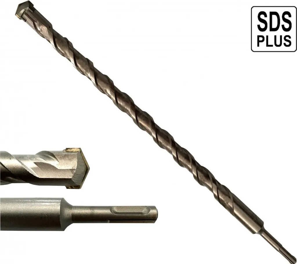 Punta Monoalveolare SDS-Plus 12mm x 600mm | Tecnologia Foratura Rapida