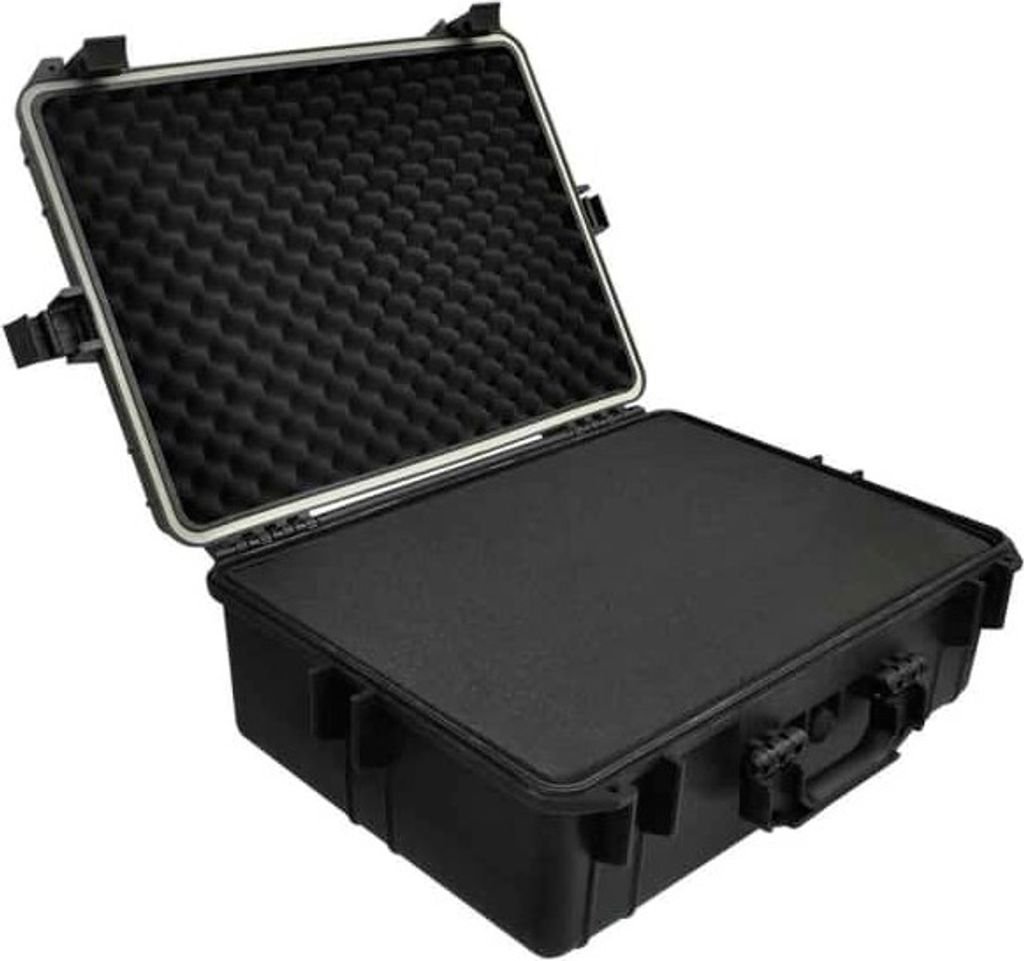 Transportkoffer Schwarz mit Schaumstoff 35 L Fassungsvermögen