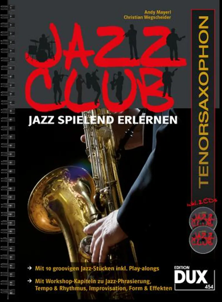 Recueil Jazz Club saxophone ténor incluant double CD audio live