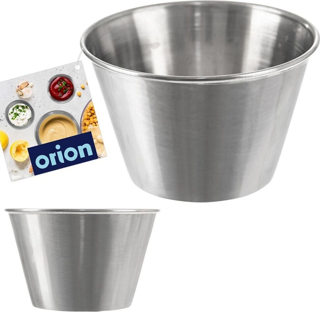 Orion Edelstahlschüssel Dipschale Dipschälchen Soßenschälchen Soßenschale aus Edelstahl 6 cm 65 ml