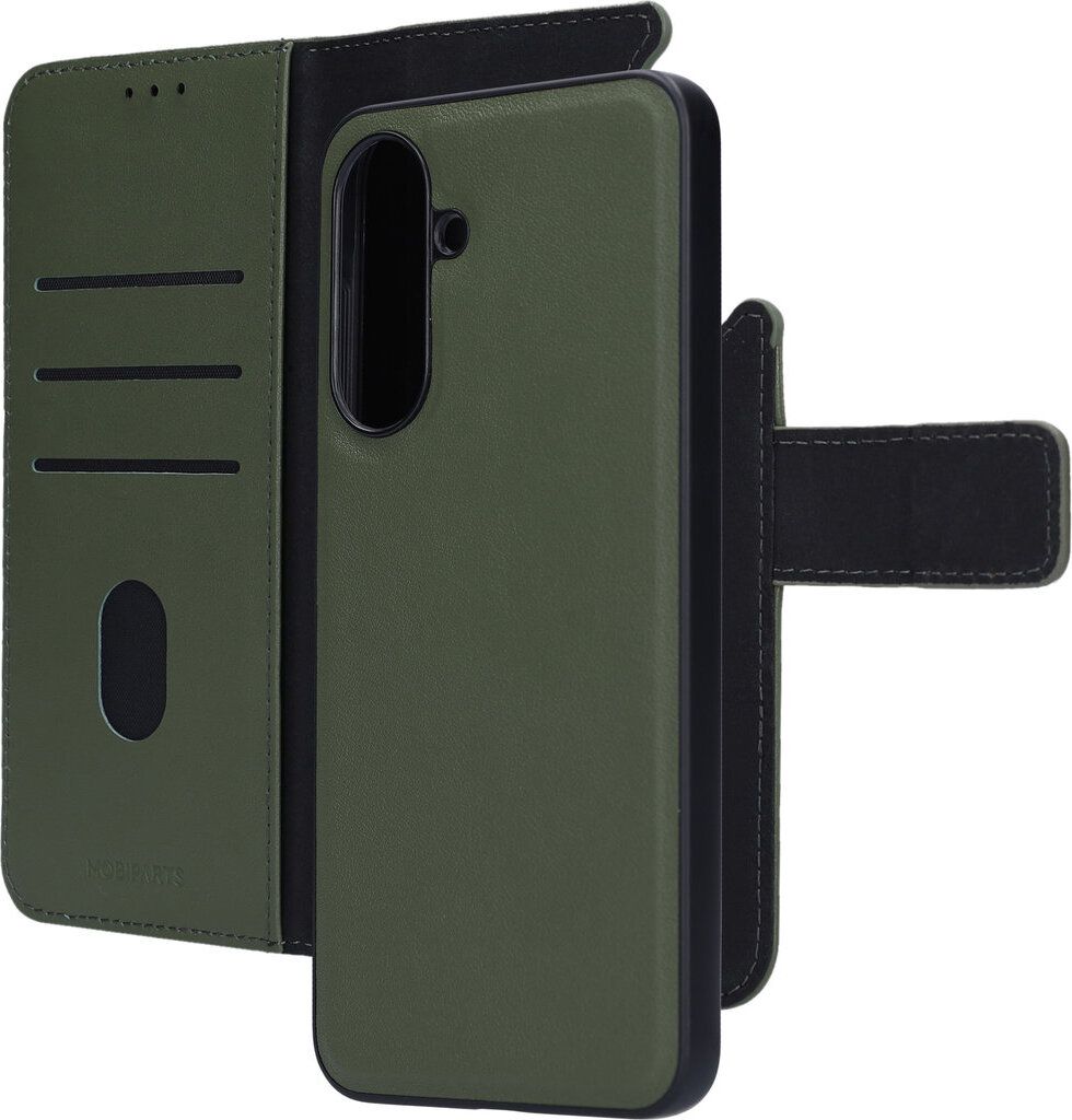 Mobiparts Samsung Galaxy A36 Hülle Echtes Leder Abnehmbare 2in1 Klapphülle Geldbörse - Grün