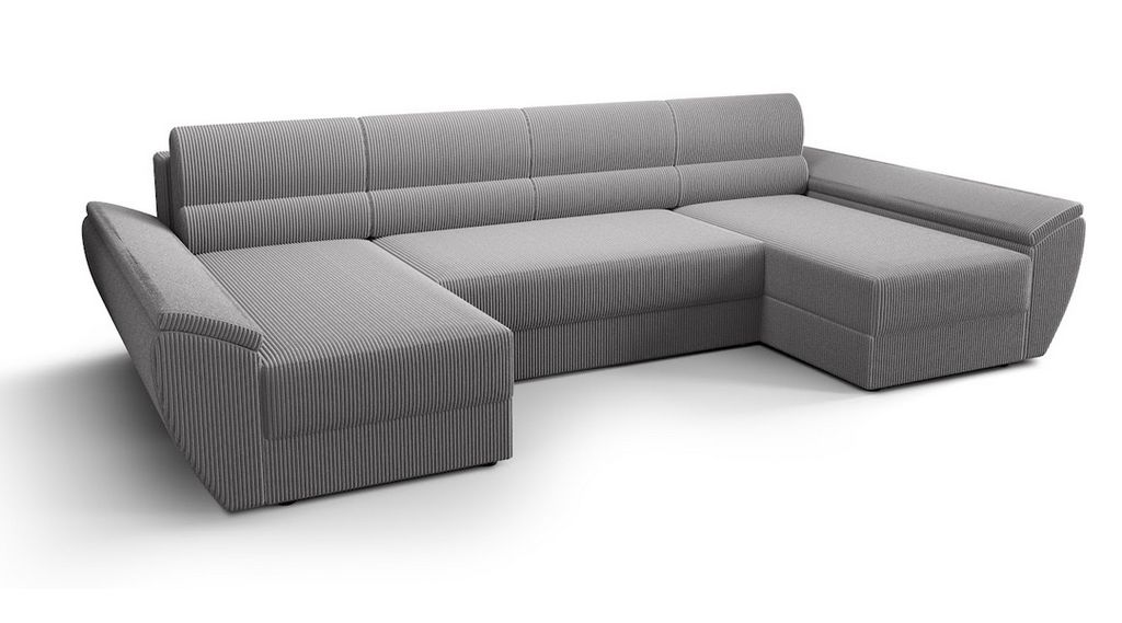 U-förmige Couchgarnitur OPHELIA – Aschegrau Produktbild 