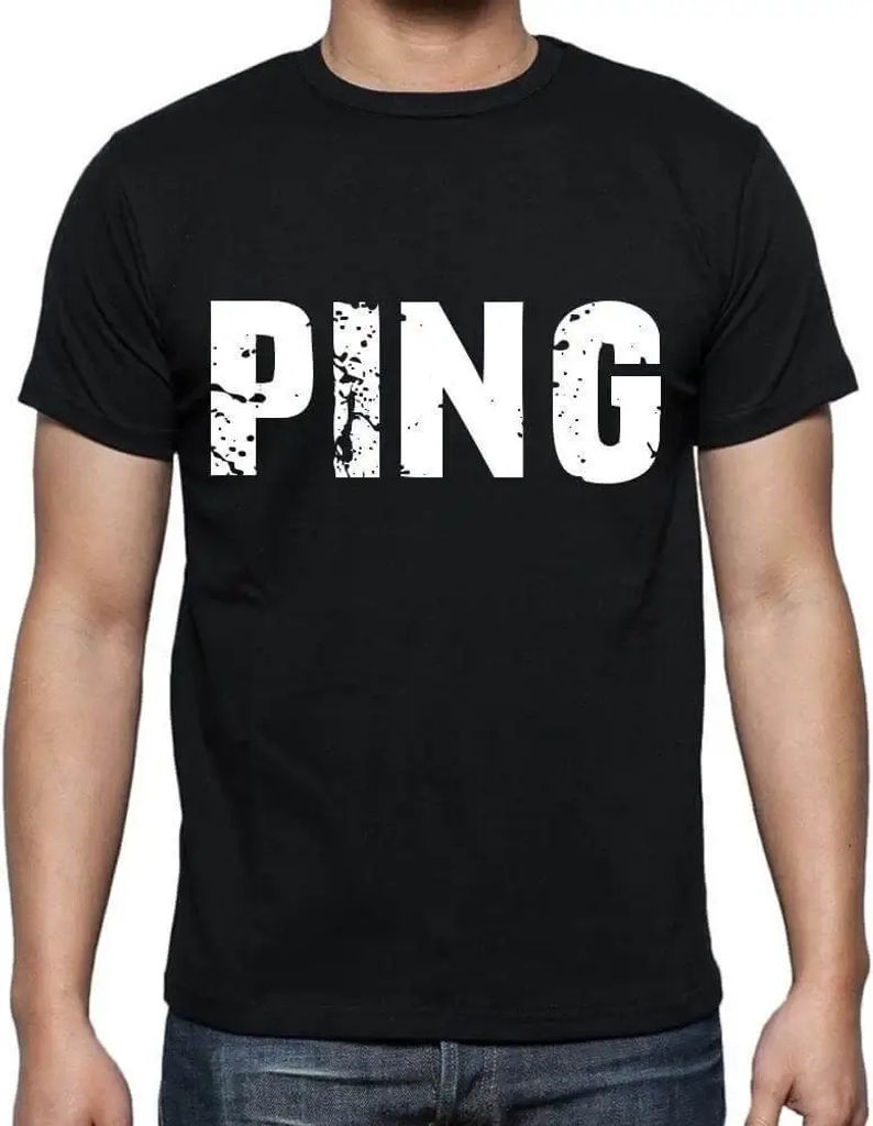 Herren Grafik T-Shirt Ping Öko-Verantwortlich Vintage Jahrgang Kurzarm Lustige Druck Geburtstag Geschenk Mann