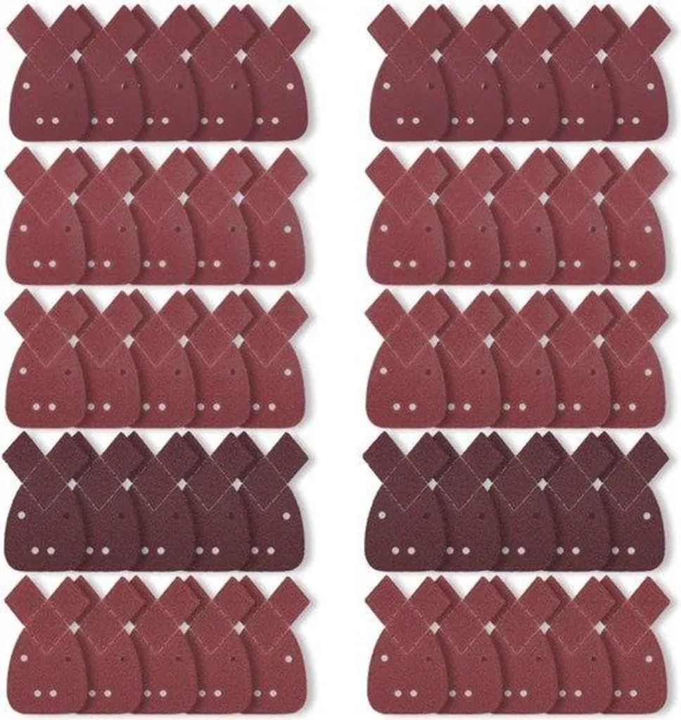 Lot de 50 feuilles abrasives grain corindon pour bois et métal robuste