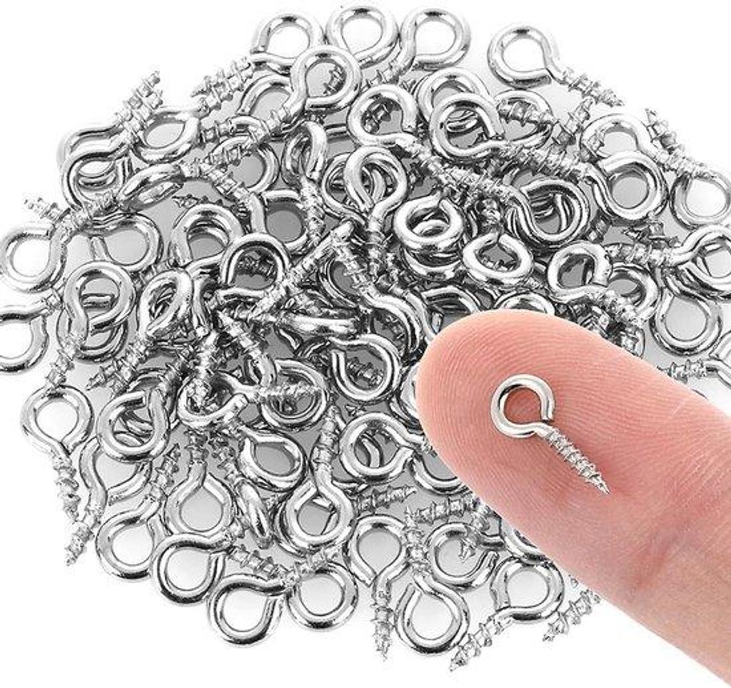 Kleine Edelstahl-Ringschrauben für Schmuck und DIY