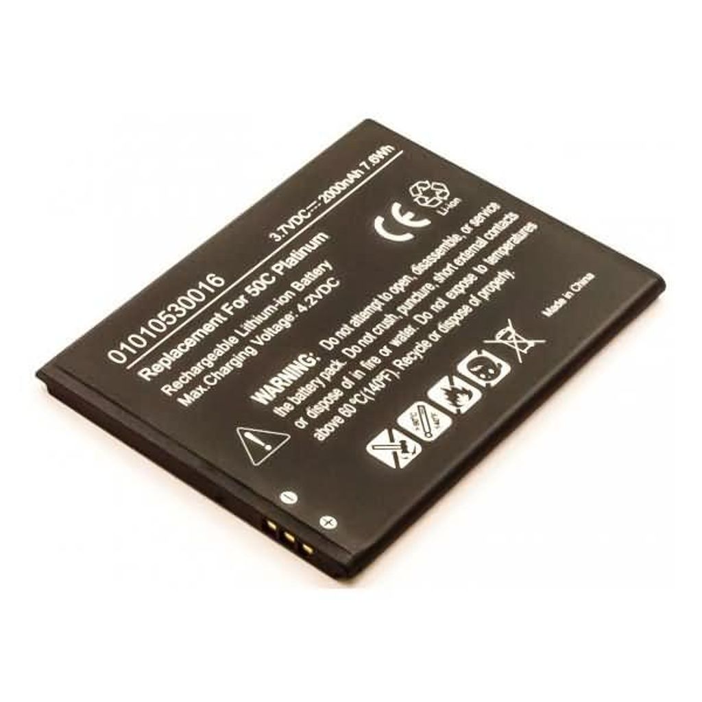 Akku für Archos Archos50CPlatinum Li-Ion 3,8 Volt 2000 mAh schwarz.