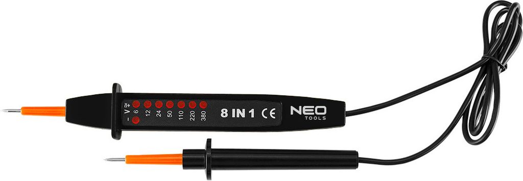 NEO TOOLS Skúšačka napätia 2-pólová s LED displejom | Obrázok produktu 1