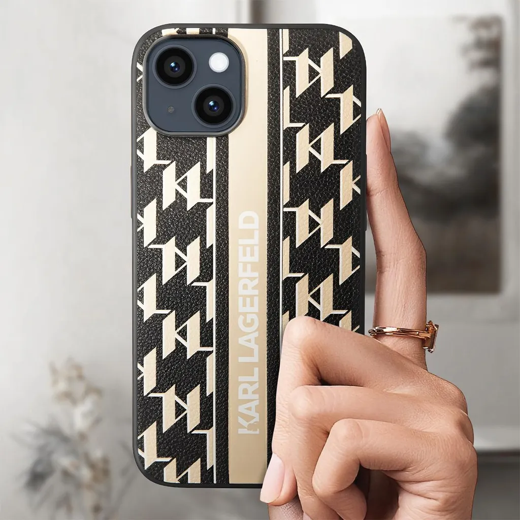 Custodia Rigida iPhone 14 Plus Karl Lagerfeld Marrone Monogram - 15