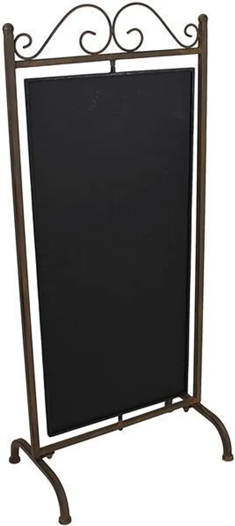 Tableau noir stable en métal brun, stop-client anti-basculement chic - 2