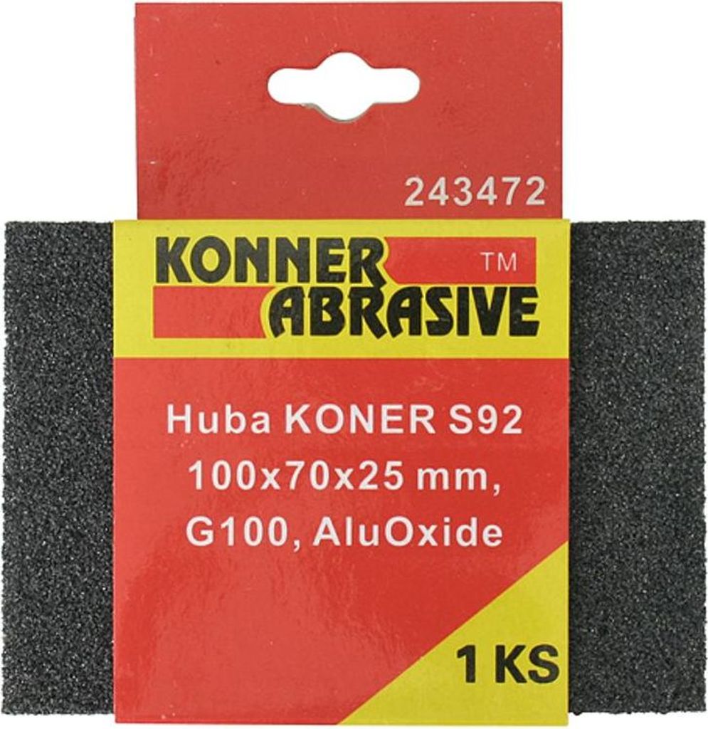 Schwamm KONNER G80, Schleifschwamm, 100x70x25 mm, AluOxide