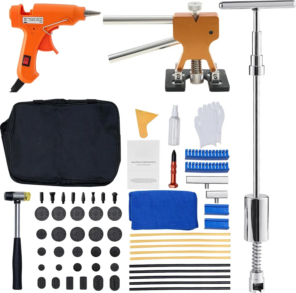 Réparer bosses voiture facilement : kit complet 61 outils avec T-Bar pro