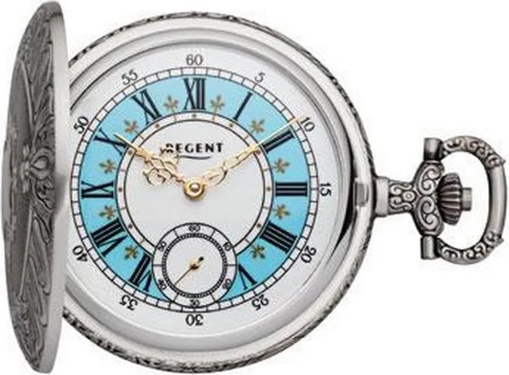 Montre à quartz Regent P-724 avec cadran blanc et chiffres arabes clairs