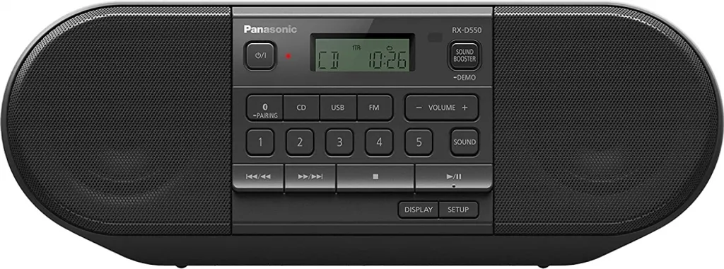 Panasonic RX-D550 Radio CD Bluetooth : Son Puissant en Format Mobile
