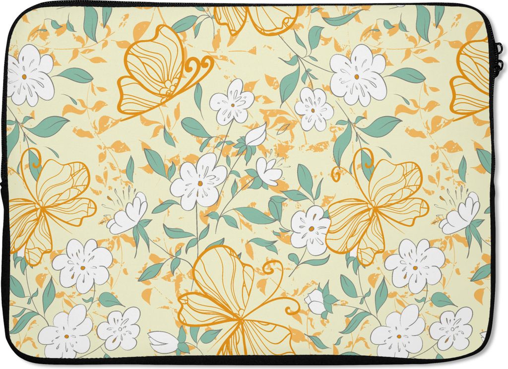 MuchoWow Laptop Hülle 14 ZollBlumen - Sommer - Muster Laptoptasche - Laptoptasche - Stoßsicher - Schutzhaube