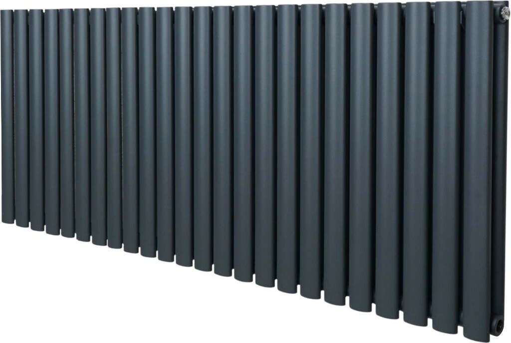 Ovaal vormige radiator - 600mm x 1440mm - Anthracietgrijs Productafbeelding 