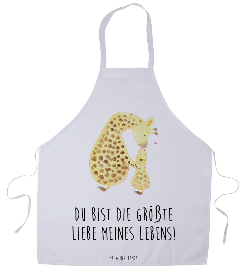 Mr. & Mrs. Panda Kochschürze Giraffe Kind - Weiß - Geschenk, Lieblingsmensch, Küchenzubehör, Sohn, Tochter, Schürze, Afrika, Grillschürze, Ba...