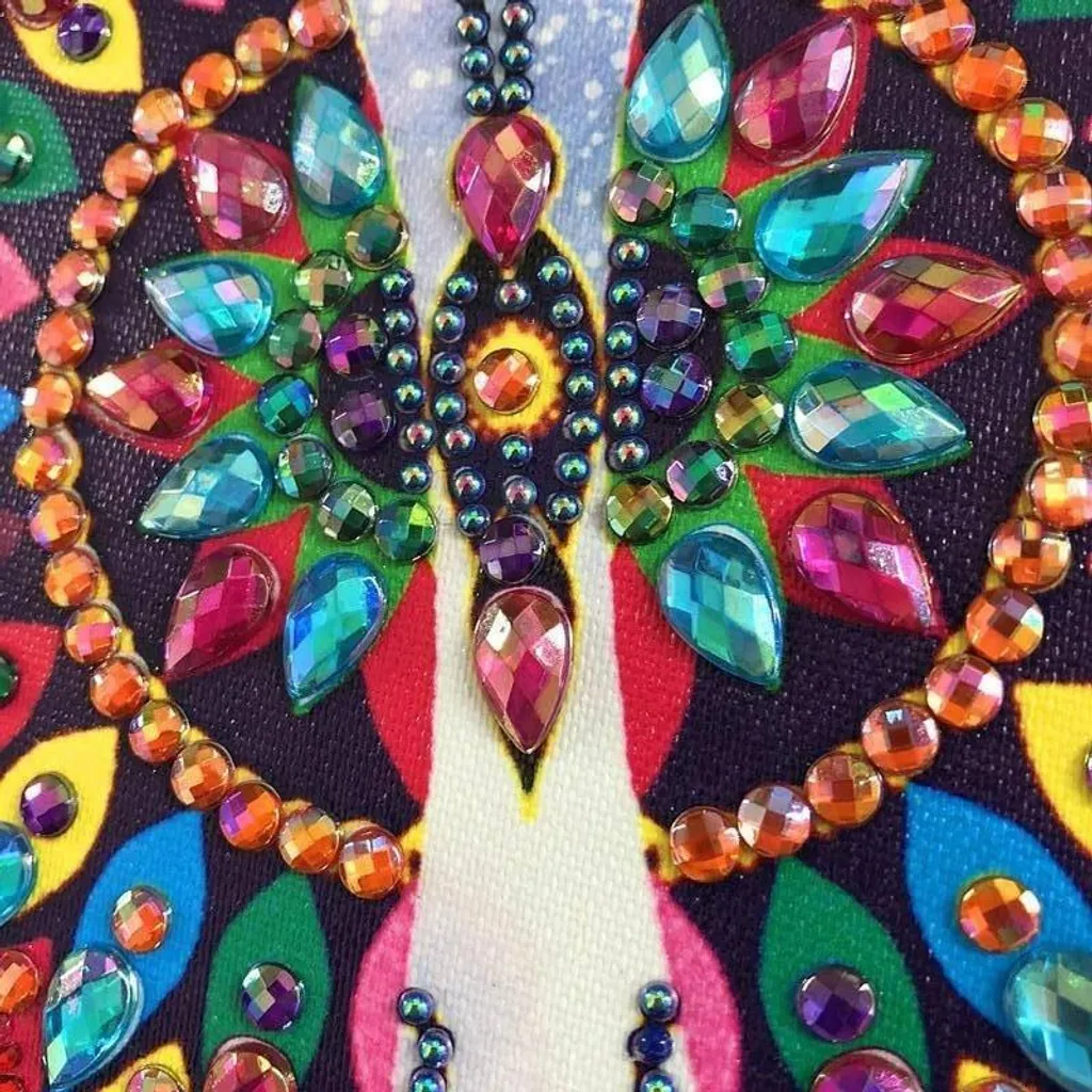 Broderie de diamants Papillon de conte de fées - Kit relaxation 47x47 - 3
