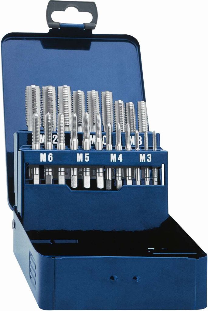Exact Gewindebohrer-Set M3-M12 in Stahlblech-Kassette Eventus