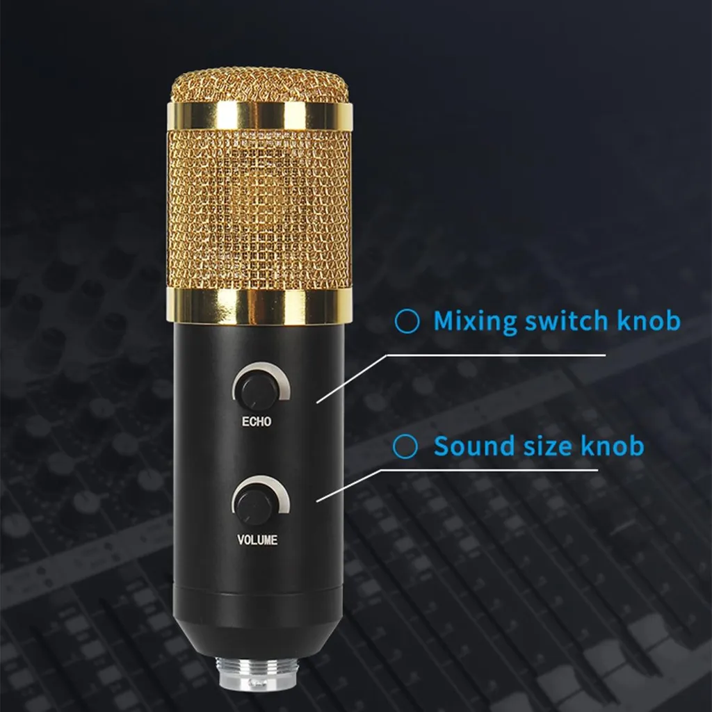 Microphone USB Anti-Bruit avec Volume et Réverb pour Audio Clair sur PC