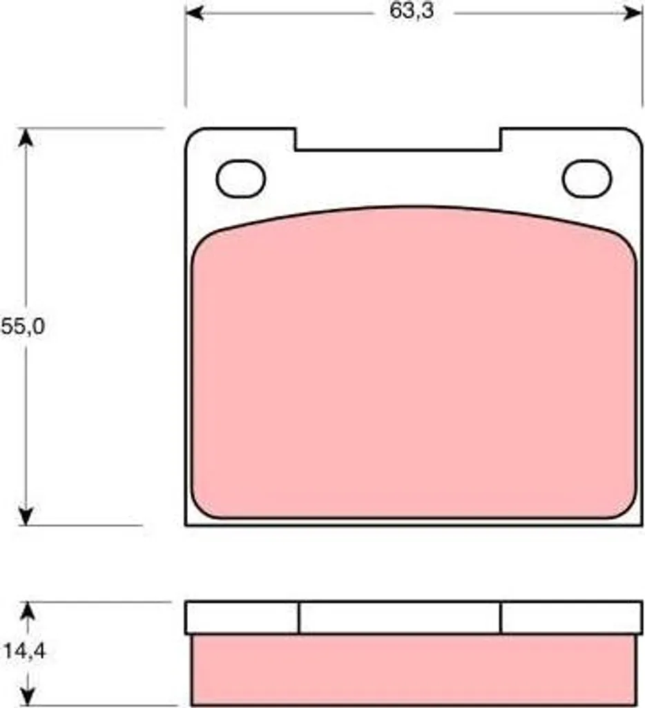 Plaquettes de frein TRW GDB533 pour Vito et 205 avec OE 1540857