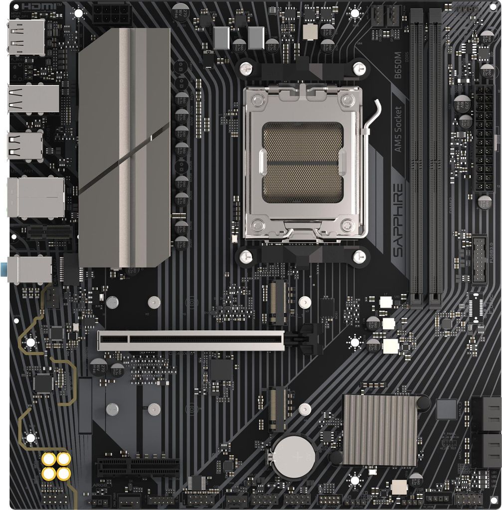Sapphire B650M-E - Motherboard - micro ATX - Socket AM5 - AMD B650 Chipsatz - USB 3.2 Gen 1, USB-C 3.2 Gen 1 - 2.5 Gigabit LAN - Onboard-Grafik (CP...