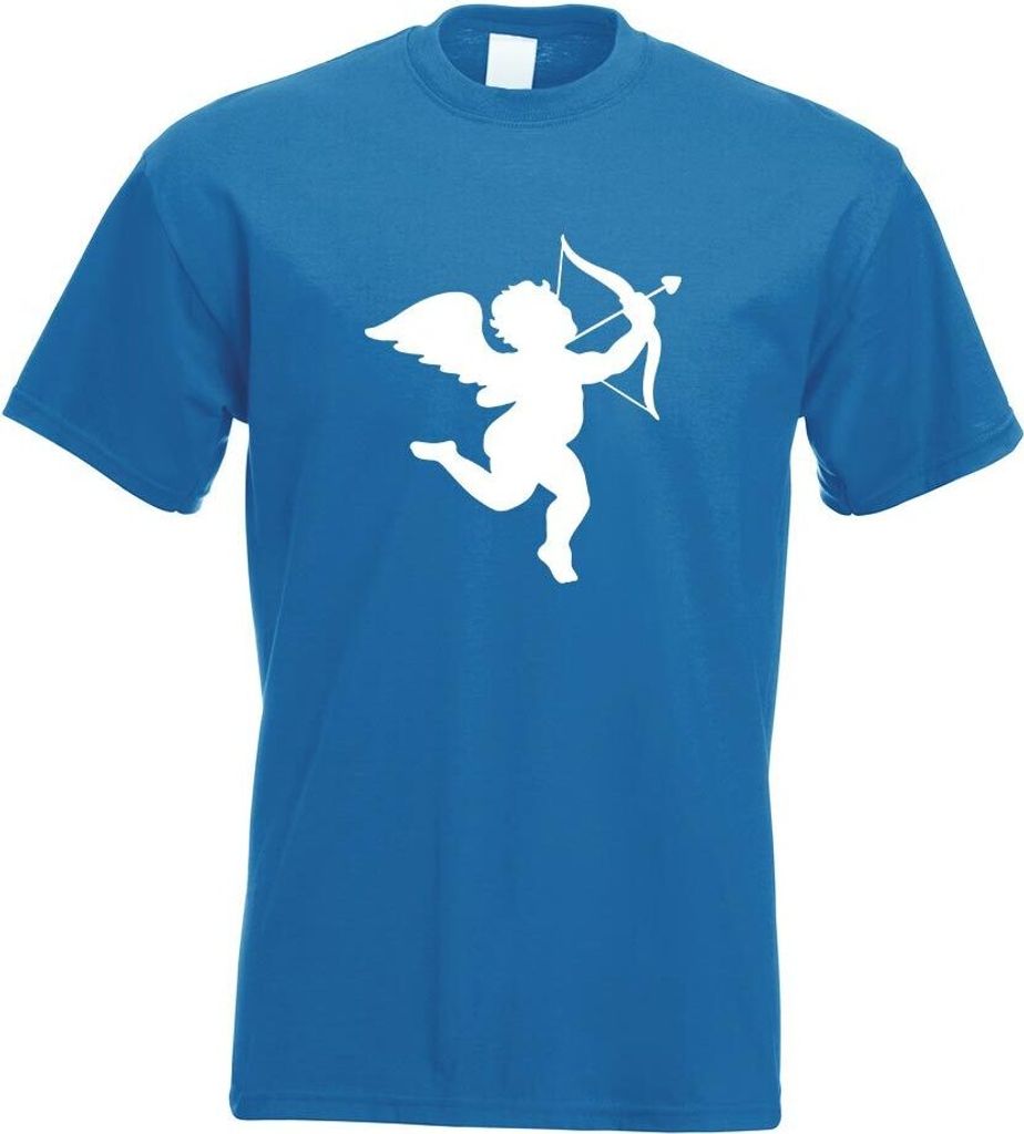 Kiwistar - T-Shirt - royal - Engel Profil - Liebesengel - Amor Motiv Bedruckt Funshirt Design Print - mit Motiv Bedruckt - Funshirt Design - Sport ...