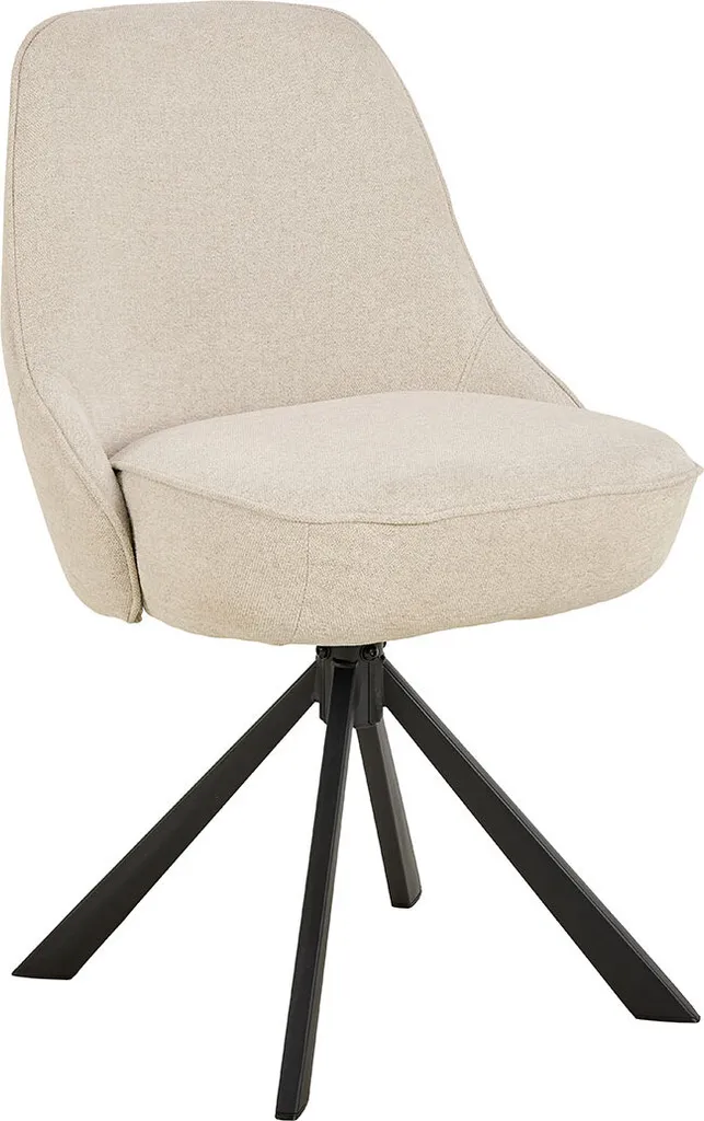 Chaise pivotante Carlton beige : fini le bruit des chaises à table