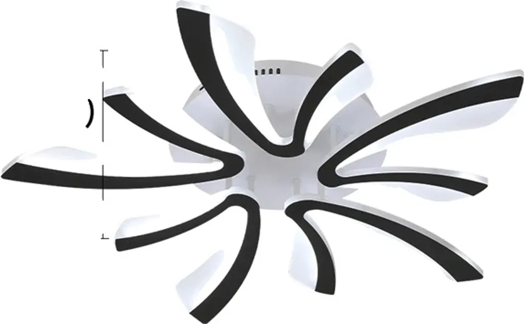 Moderna lampada da soffitto in acrilico, diametro 30 cm, dimmerabile con telecomando, 5TDVH, luminosità dimmerabile