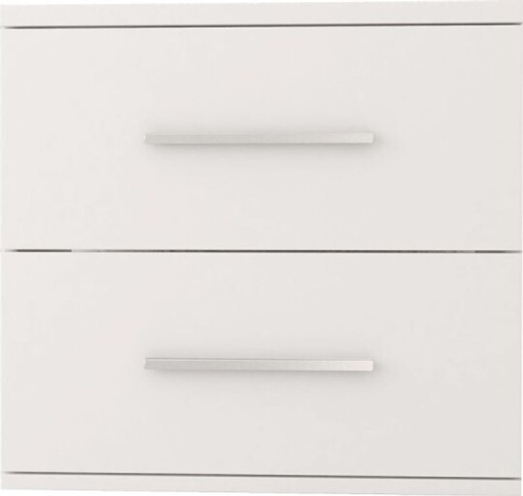 Nachttisch OMEGA I 22, Breite: 55 cm, Farbe: WEIß/WEIß