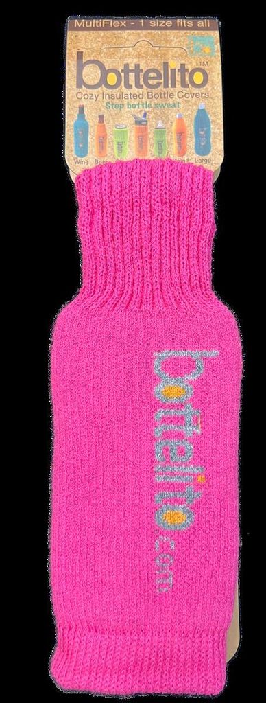 bottelito Flaschenwärmer Flaschensocke Strumpf Flaschenschutz pink