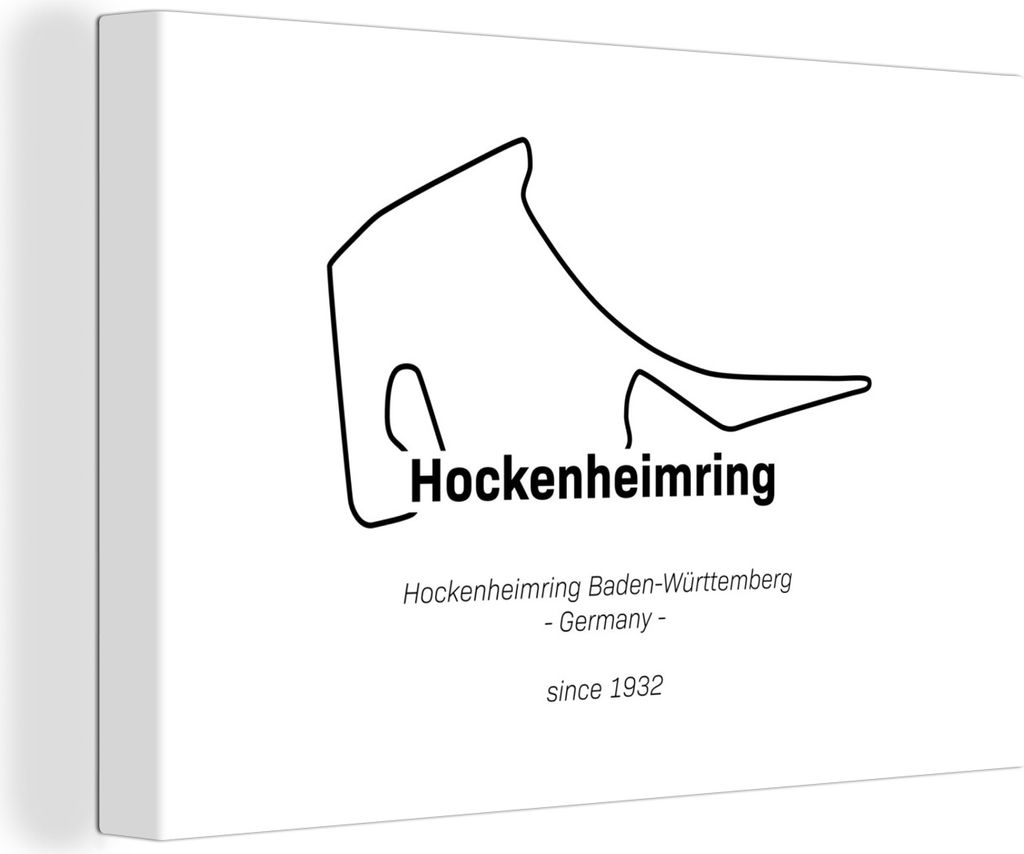 OneMillionCanvasses - Leinwandbilder - 140x90 cm, F1 - Hockenheim - Rennstrecke, Wandbilder Kunstdruck Wanddekoration - Foto auf Leinwand - Gemä...