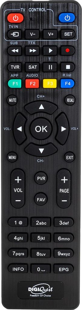 Original DigiQuest Fernbedienung Ersatz für TI9, Q30, Q20, Q10 HD Receiver PVR R
