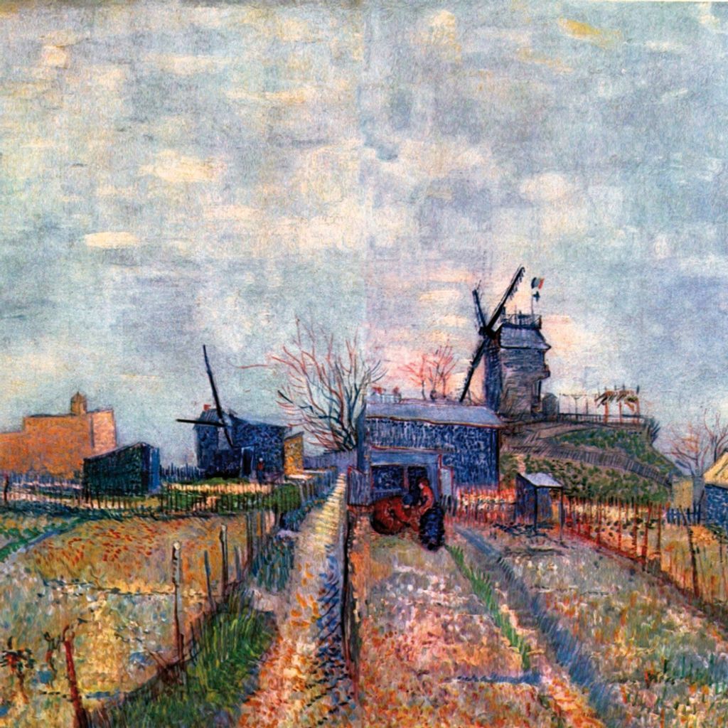 Vincent Van Gogh Kunstdruck Bild - Gemüsegärten Auf Dem Montmartre, 1887 (70 x 70 cm)