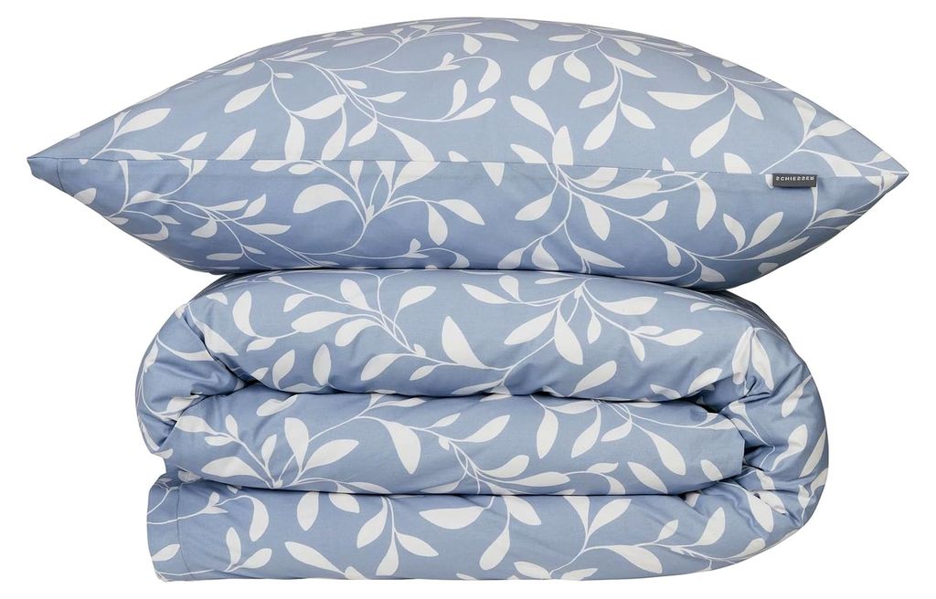Bettwäscheset Liliebeth | 2-teilig | Floral | Renforcé | 100% Baumwolle | | Reißverschluss | 135x200cm + 80x80cm | Hellblau