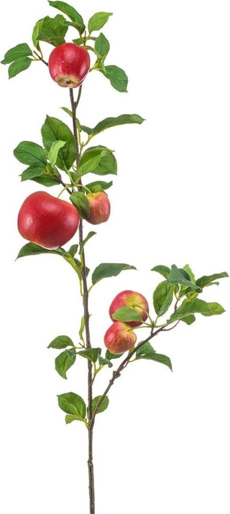 artplants.de Künstlicher Apfelzweig ZANINA mit Früchten, rot-gelb, 95cm - Kunstzweig