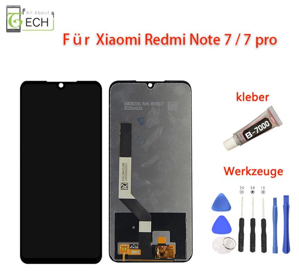 Für Xiaomi Redmi Note 7 / 7 Pro LCD Display Touch Screen Produktbild 