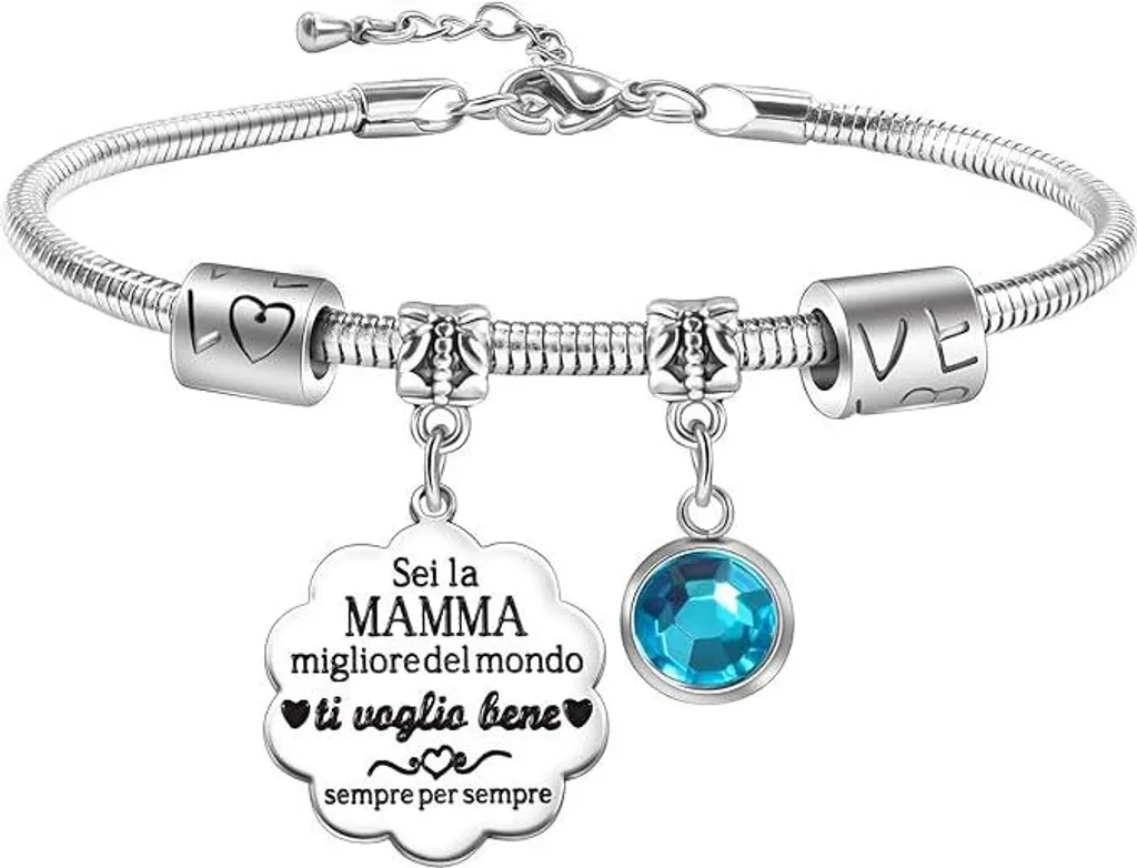 Bijou Maman Hypoallergénique : Bracelet Gravé et Cristal sans Nickel
