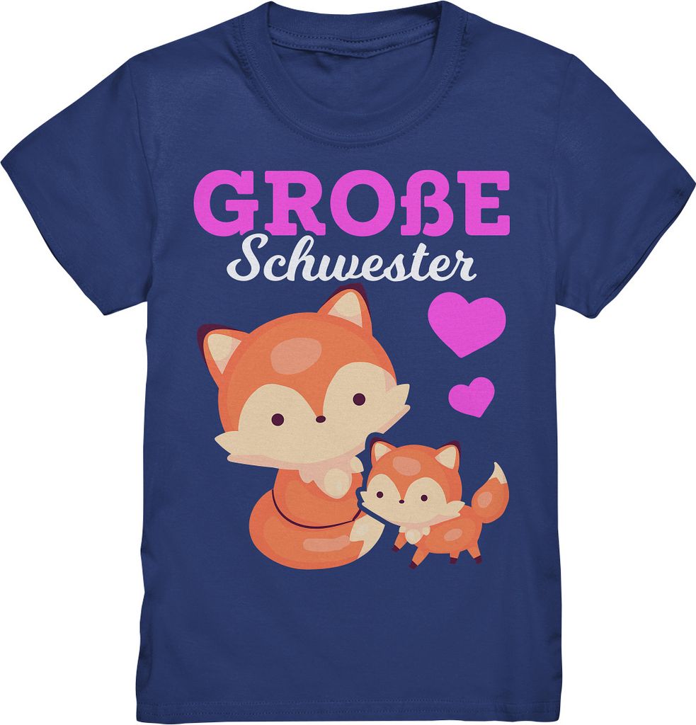 Große Schwester T-Shirt Fuchs Große Schwester Geschenk – Produktbild 