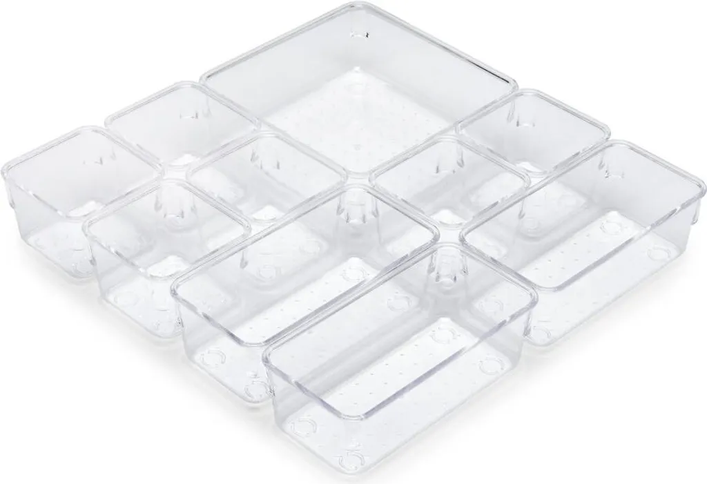 Kit Organizzazione Cassetti Emuca Cube 10 Pezzi - Qualità Top