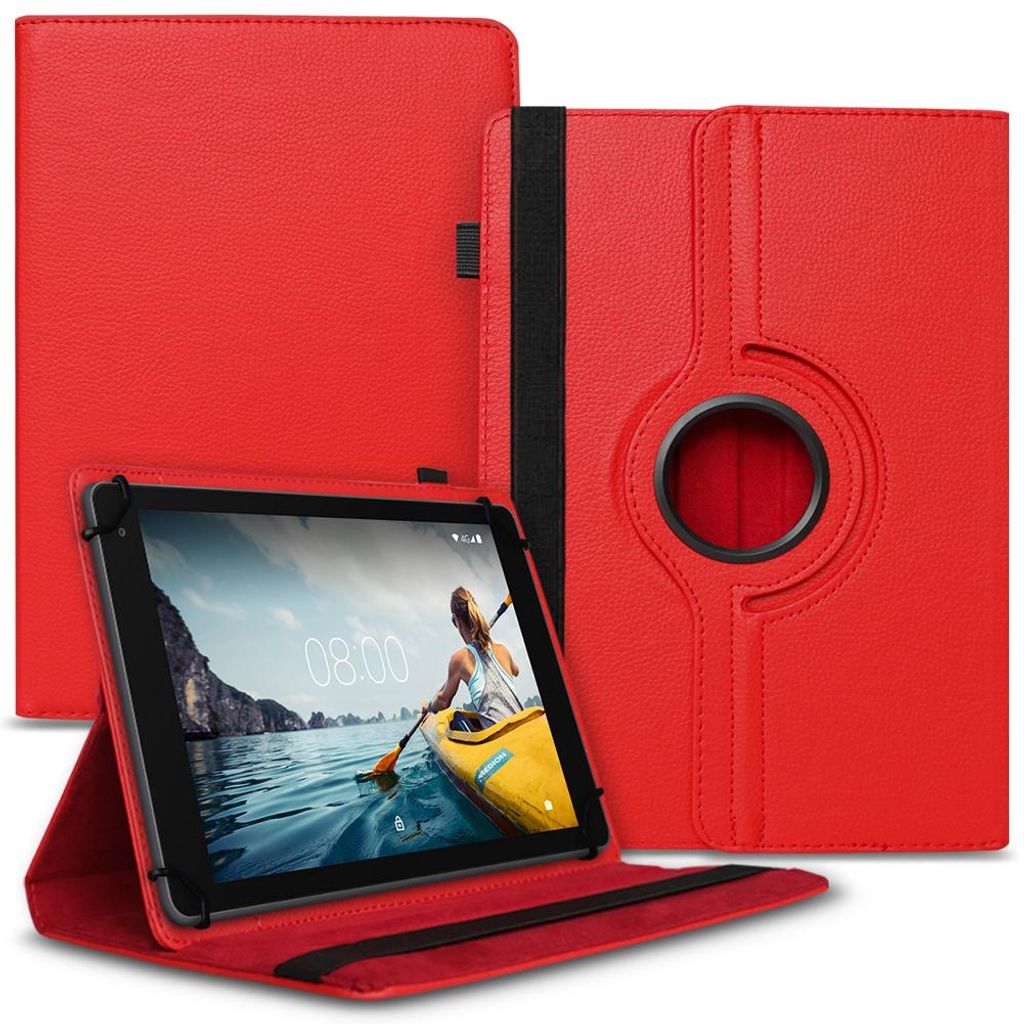 Tablet Tasche für Lenovo Tab M11 Hülle Schutzhülle Case Schutz Cover 360 DrehbarFarbe Uni 360 Taschen:Rot