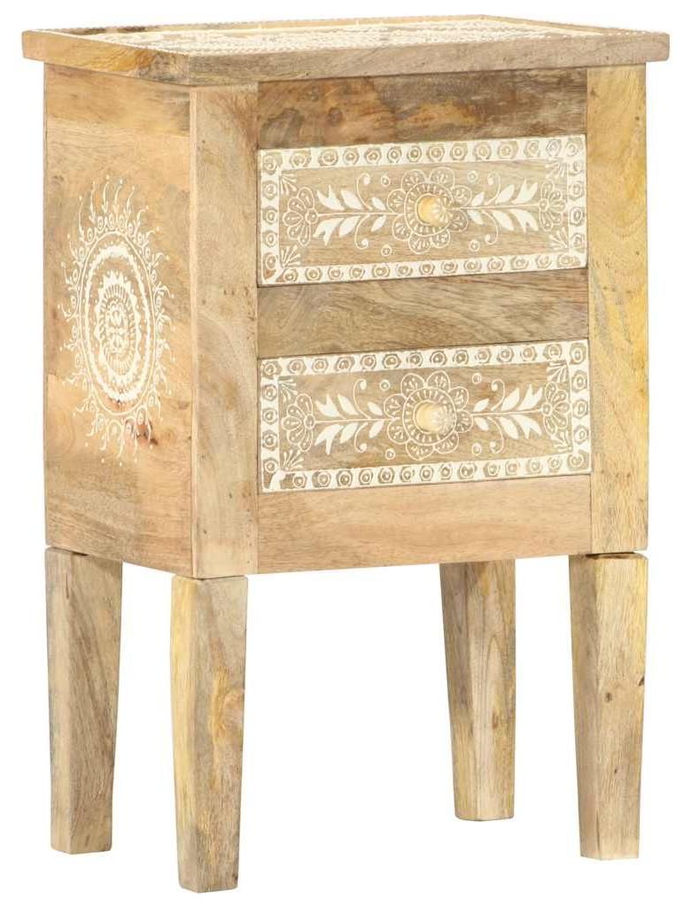 vidaXL Noční stolek ručně malovaný 40×30×60 cm Mango masiv Obrázek produktu 
