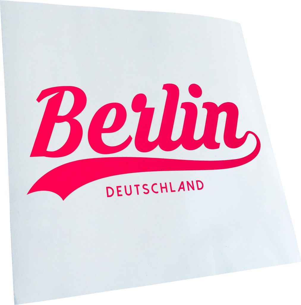Kiwistar - Autoaufkleber - Berlin Deutschland - Hellrosa - 20x9cm - Aufkleber für Auto, Laptop, Fahrrad, LKW, Motorrad mehrfarbig JDM Decal Racing