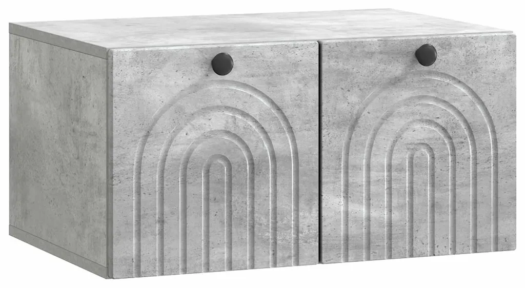 Meuble TV mural vidaXL gris béton 59,5x41x30 cm pour salon moderne