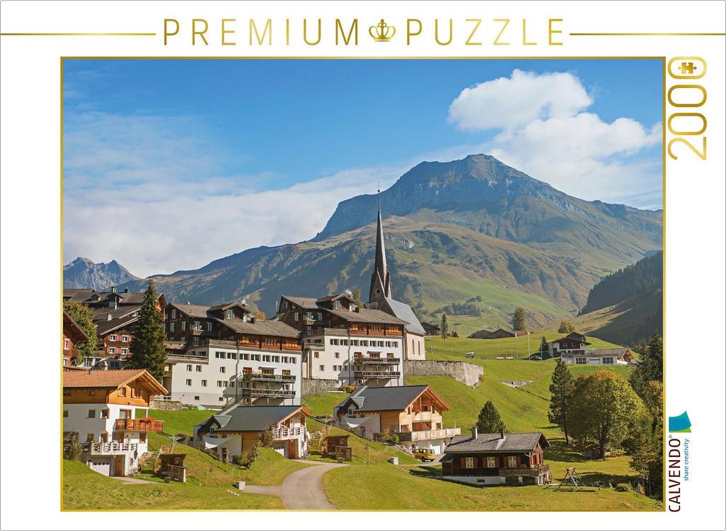 CALVENDO Puzzle Schweizer Alpendorf Sankt Antönien im Produktbild 