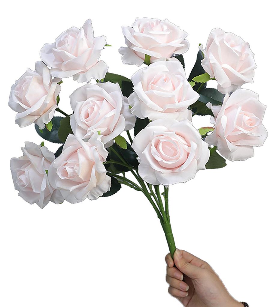 Künstliche Rose, 10 Köpfe, UV-beständige Seidenblume, Tischdekoration für Valentinstag, Hochzeit, Party, DIY-Vase, künstliche Blüten